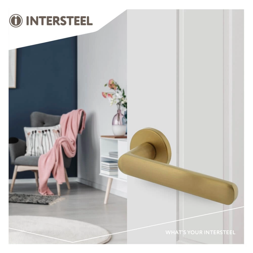 Deurklink Sora rozet rond messing Intersteel 8714186551158