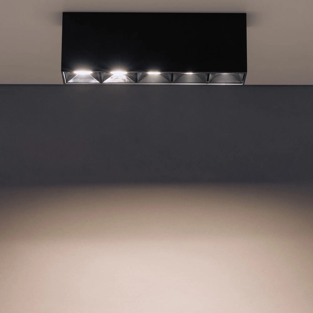 Zwarte opbouwspot Midi Led 5x1 leds - 4000K Lyora 5903139100588