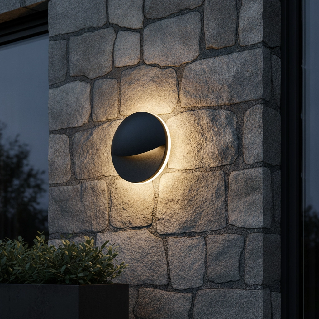 Strakke wandlamp Pan antraciet