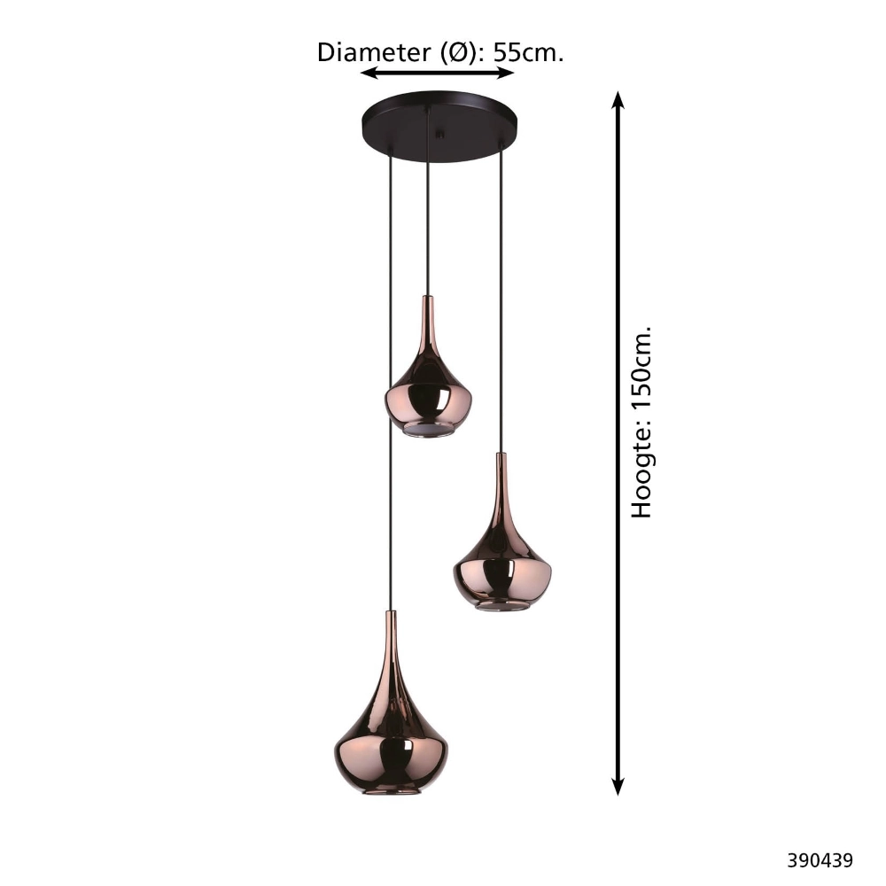 Design hanglamp Almoster rond 3-lichts Stars of Light 9008606354061