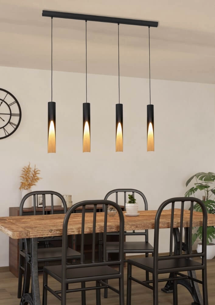Cilinder hanglamp Barbotto 4-lichts Eglo 9008606327973