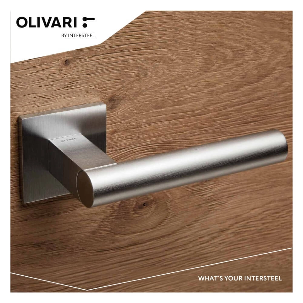 Design deurklink Euclide Q mat chroom Olivari 8714186477557