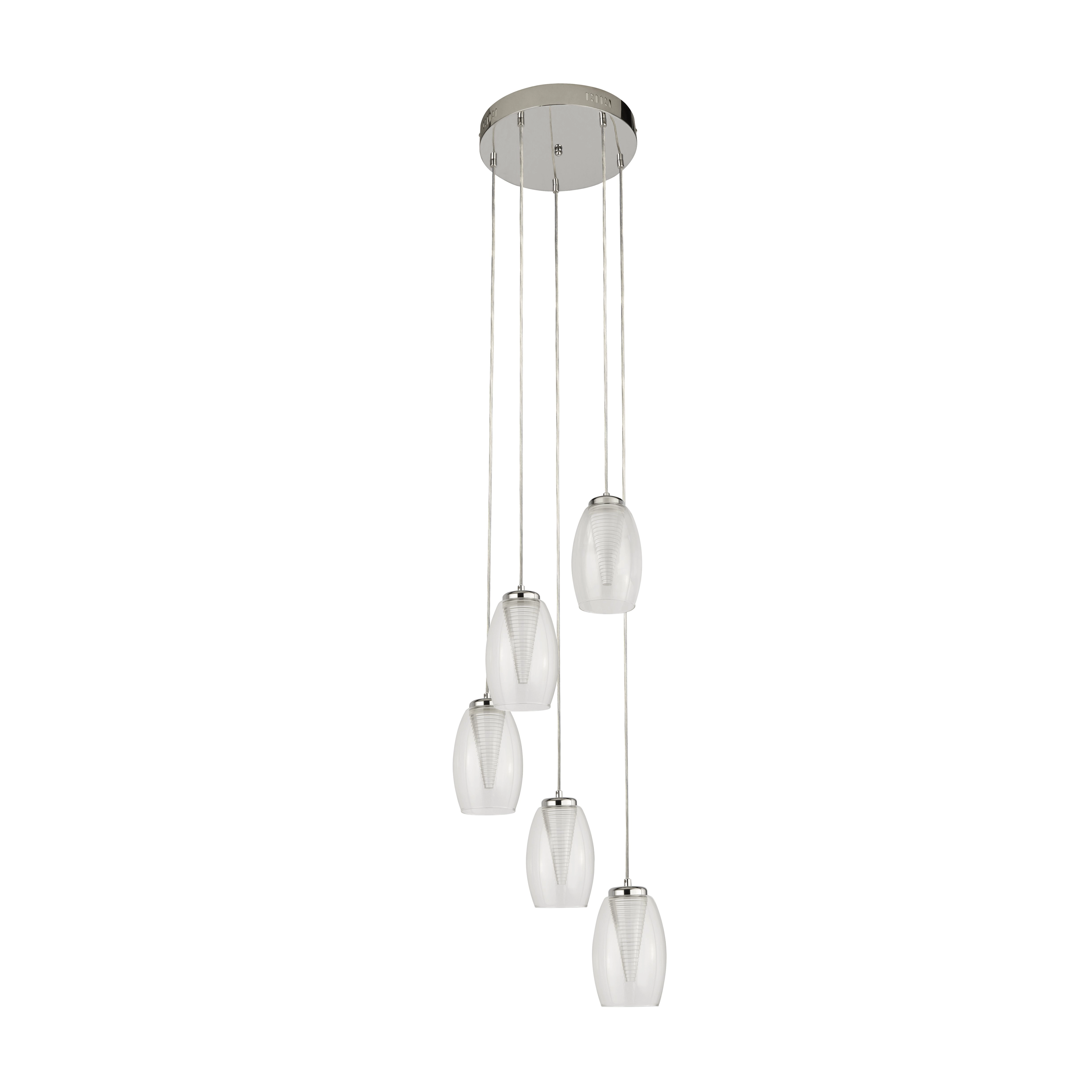 5-lichts vide hanglamp Cyclone 5-lichts