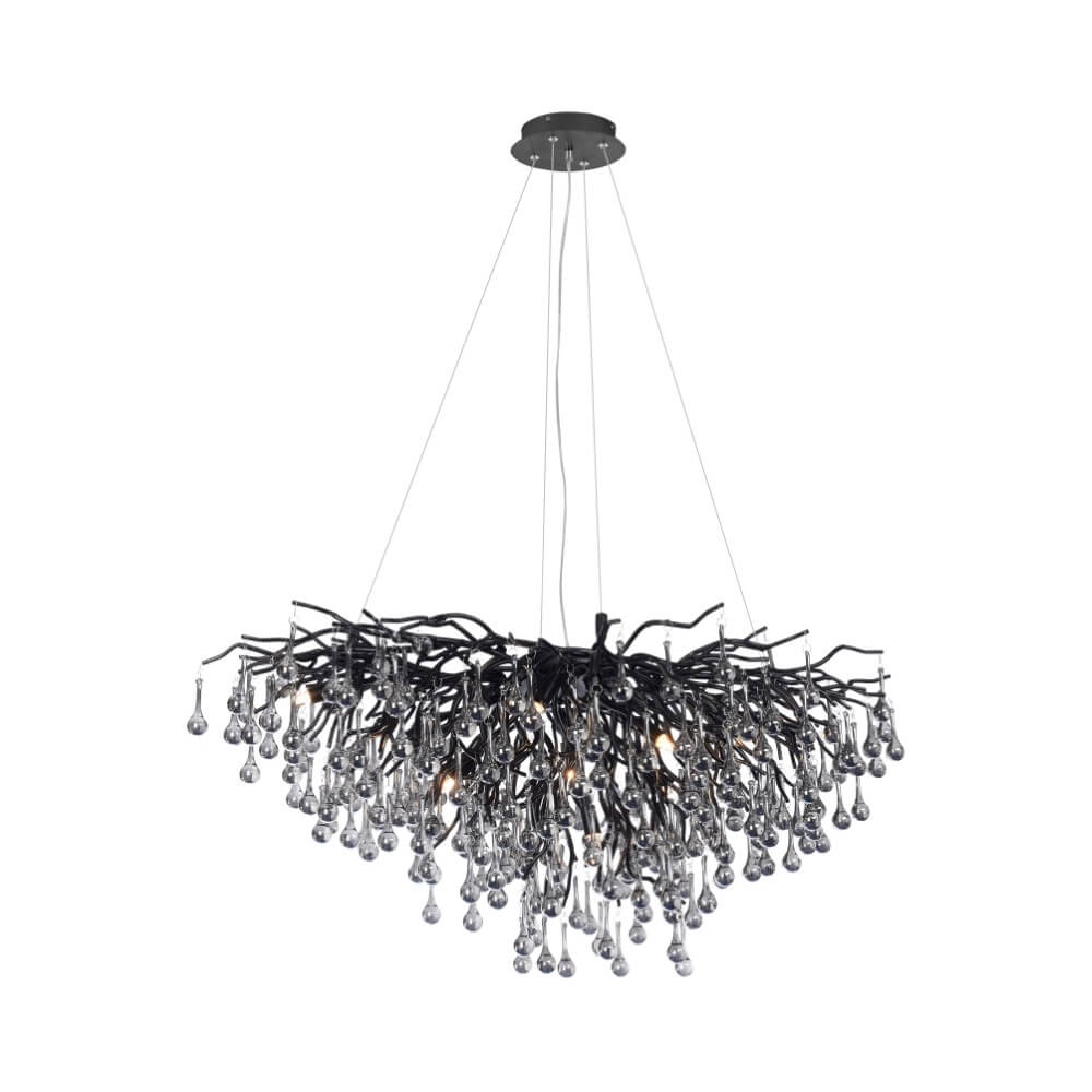 Unieke kroonluchter Icicle zwart Paul Neuhaus 4012248377567