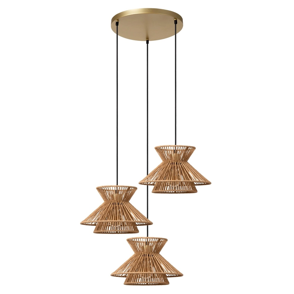 Hanglamp Tasman 3-lichts rotan