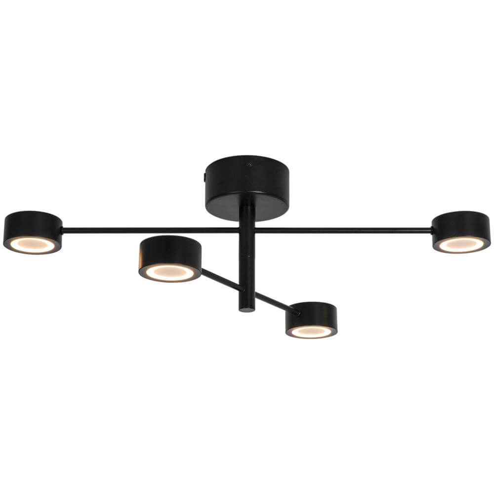 4-lichts plafondlamp Clyde design zwart Nordlux 5704924018442