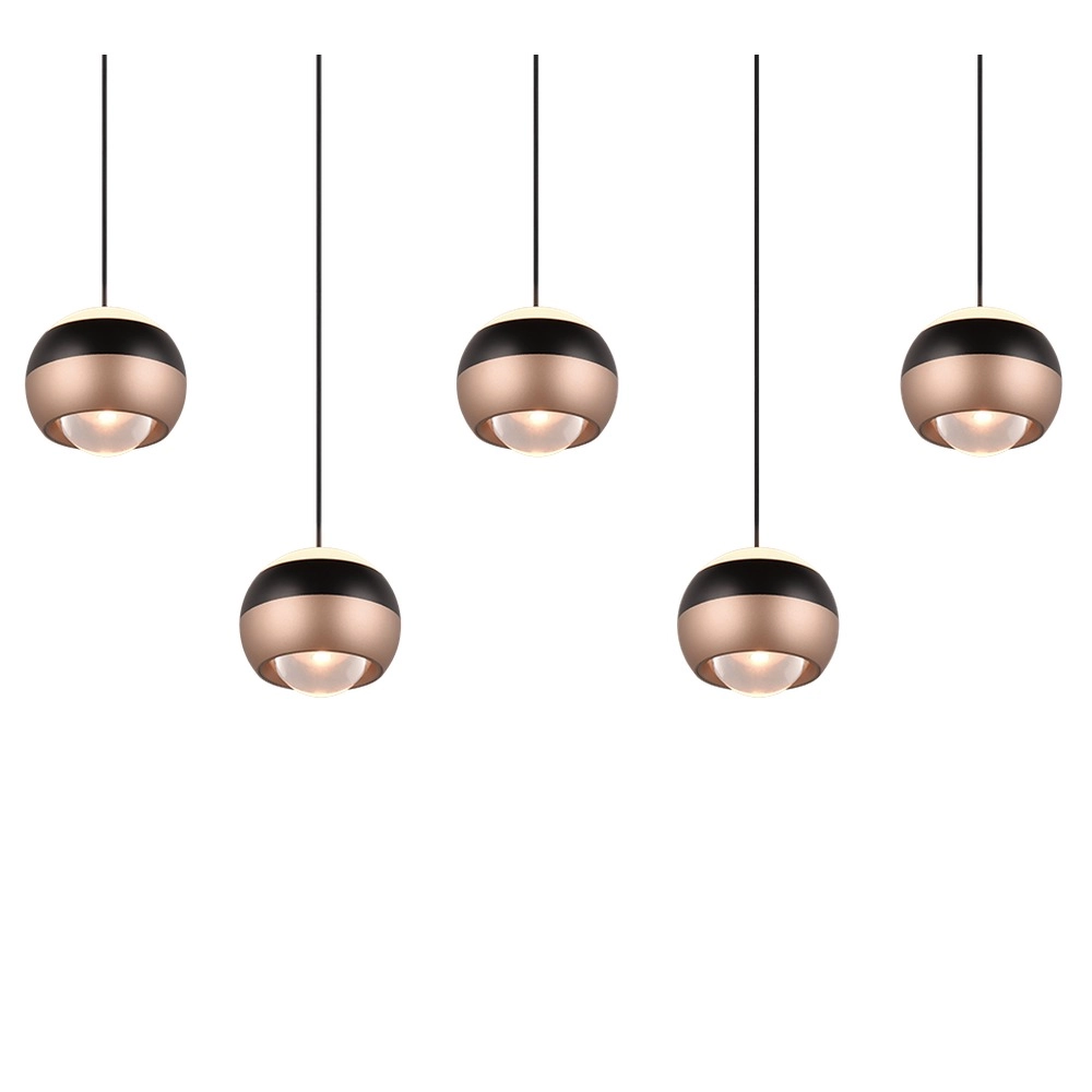 Design hanglamp Orbit 5-lichts recht Trio 4017807578843