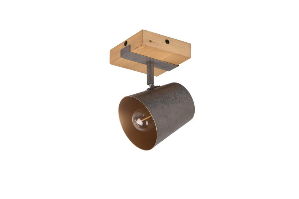 Spot Bell antiekgrijs met hout