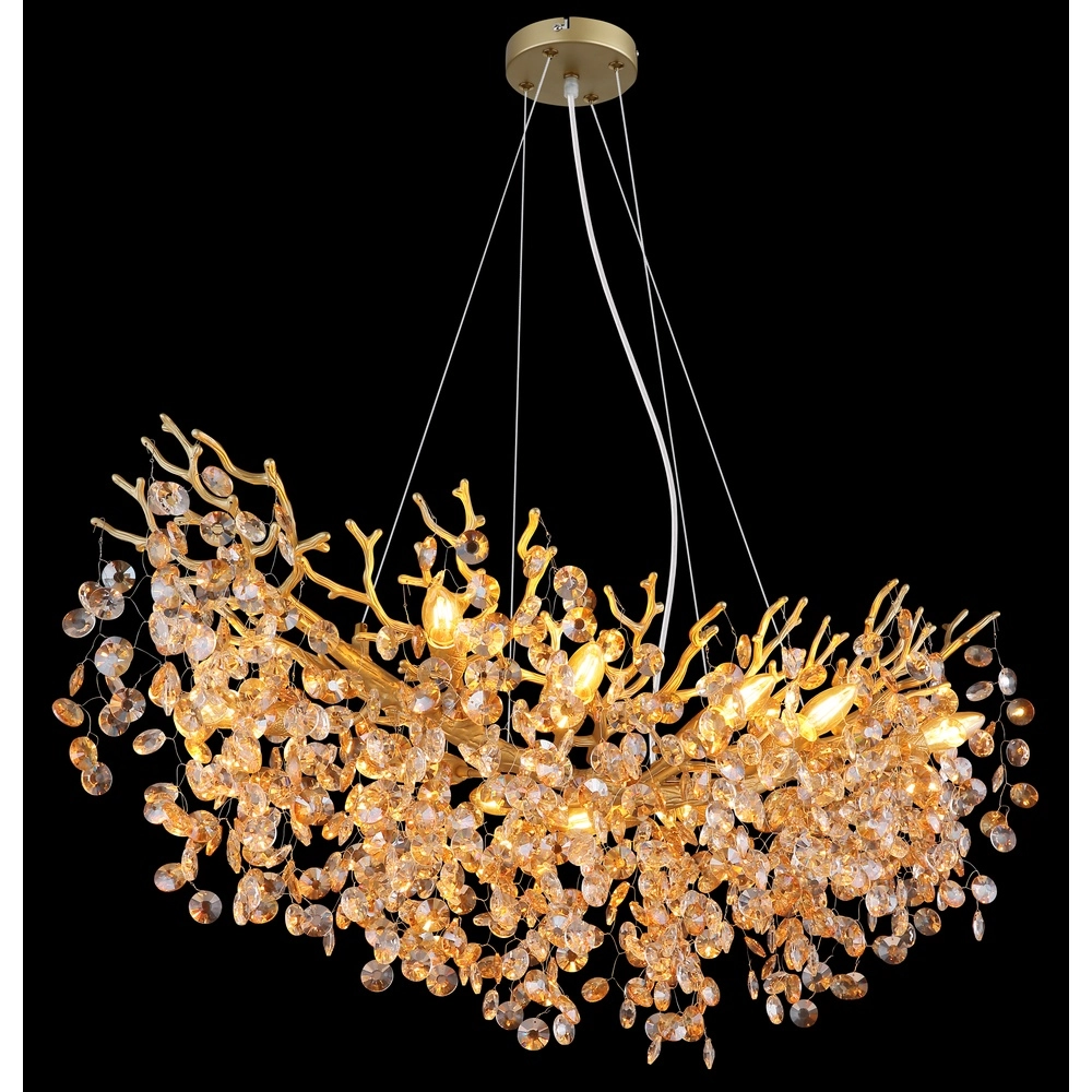 Hanglamp Queena goud 100cm Globo 9007371528691
