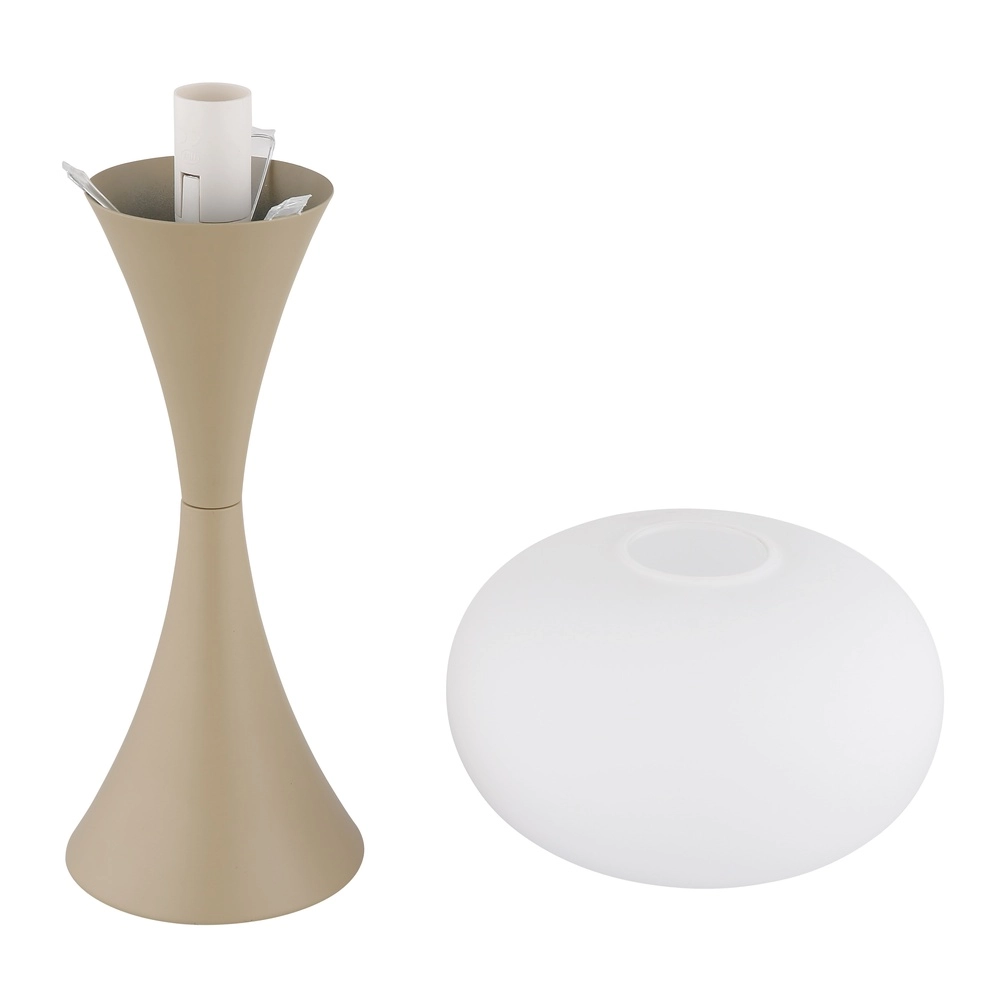Moderne tafellamp Lula zand bruin Globo 9007371509201