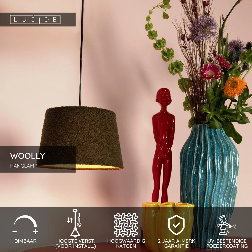 Hanglamp Woolly groen Lucide 5411212105820