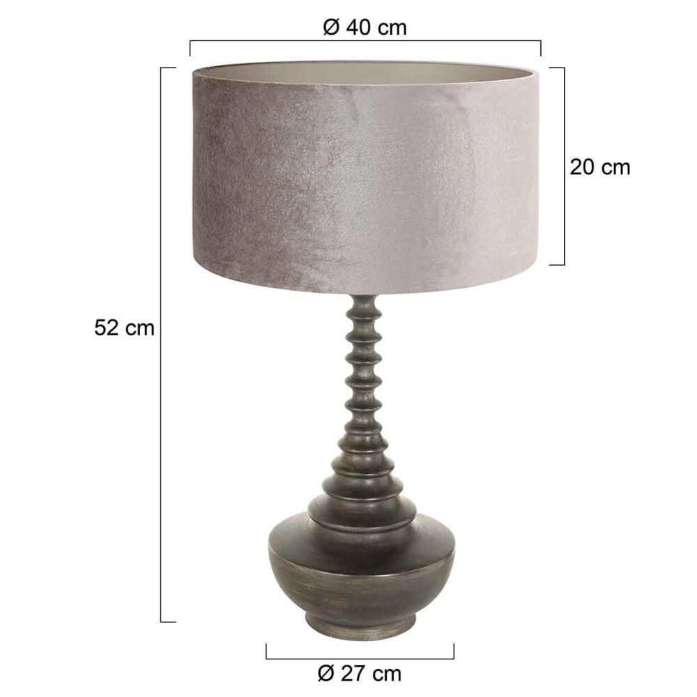 Unieke tafellamp Bois met zilvere kap Steinhauer 8712746172577