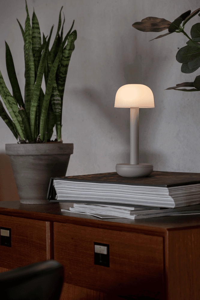 Rechargeable table lamp Two Beige frosted Humble 7446023311397
