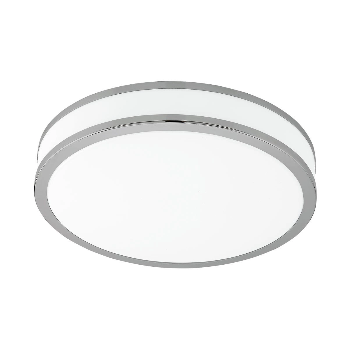 Gouden plafondlamp Manzanares met wit glas van Eglo kopen