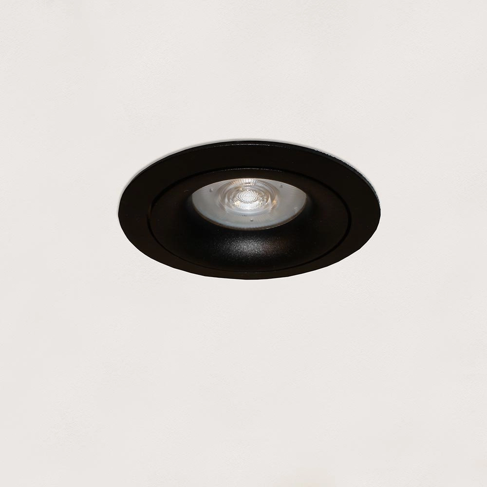 Zwarte inbouwspot Downel rond Artdelight 8719831730476