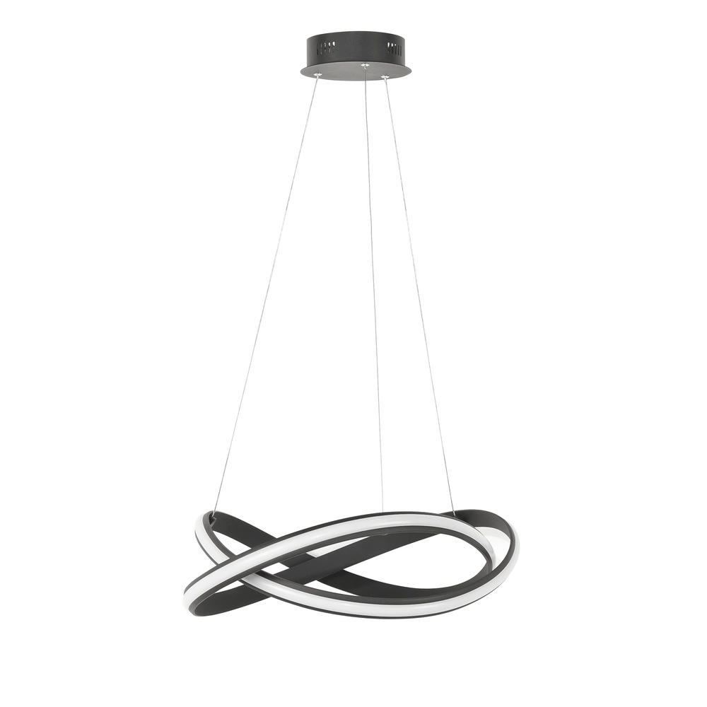 Hanglamp Waves design zwart Ø 55cm