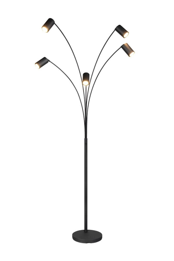 5-lichts vloerlamp Marley Zwart Trio 4017807612363