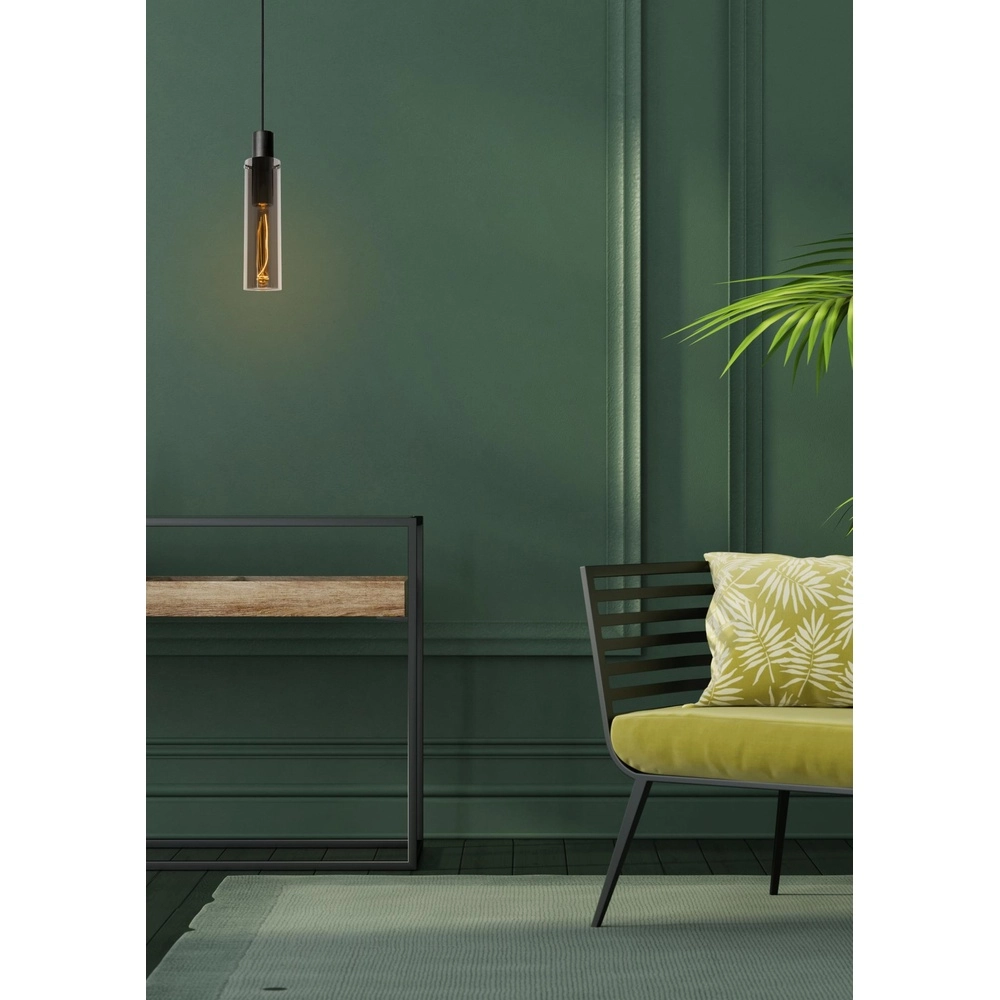 Strakke hanglamp Orlando Ø 10cm smoke glas Lucide 5411212740724