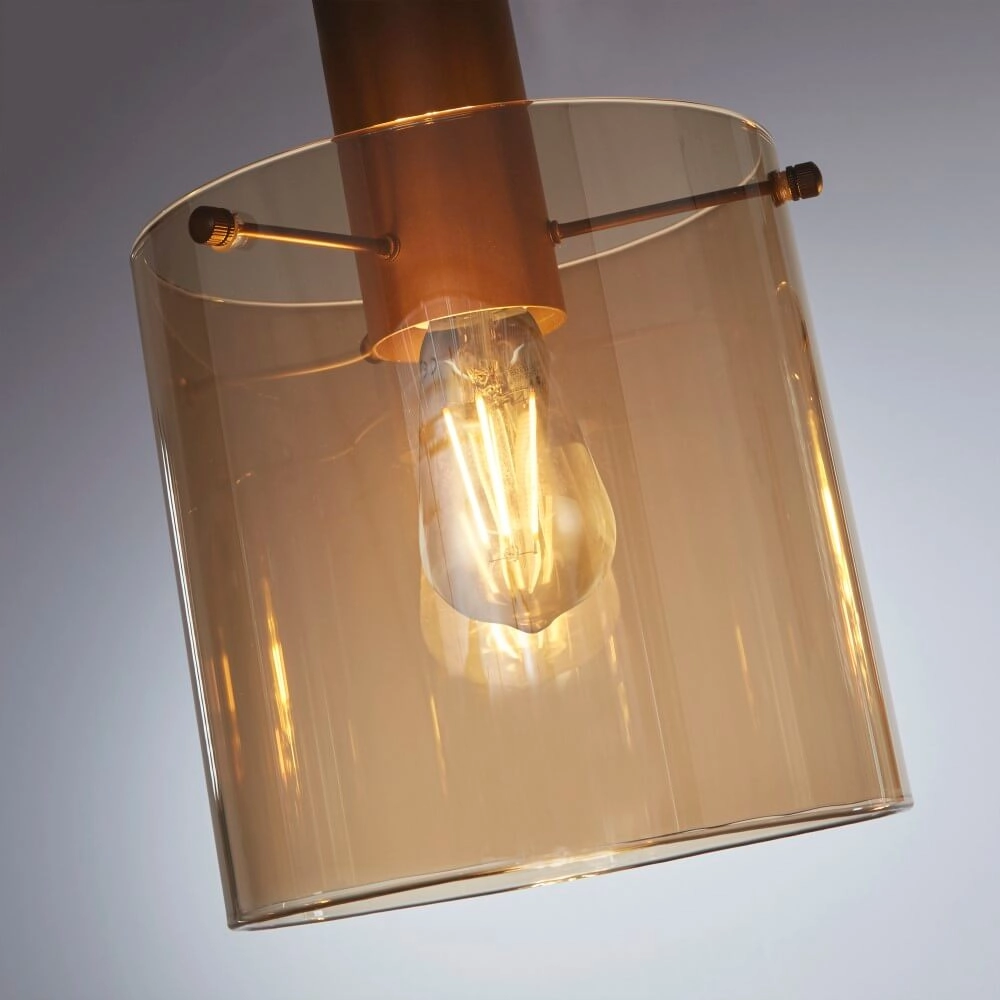 Bruine hanglamp Sweden 4-lichts Searchlight 5053423244358