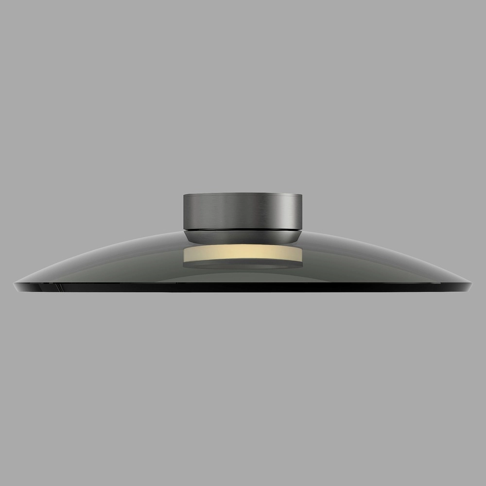 Plafondlamp Pure Moon Ø 50cm - platin met smoke glas