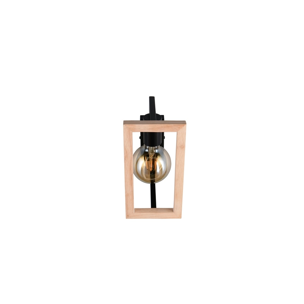 Design wandlamp Bano zwart met hout Trio 4017807670899