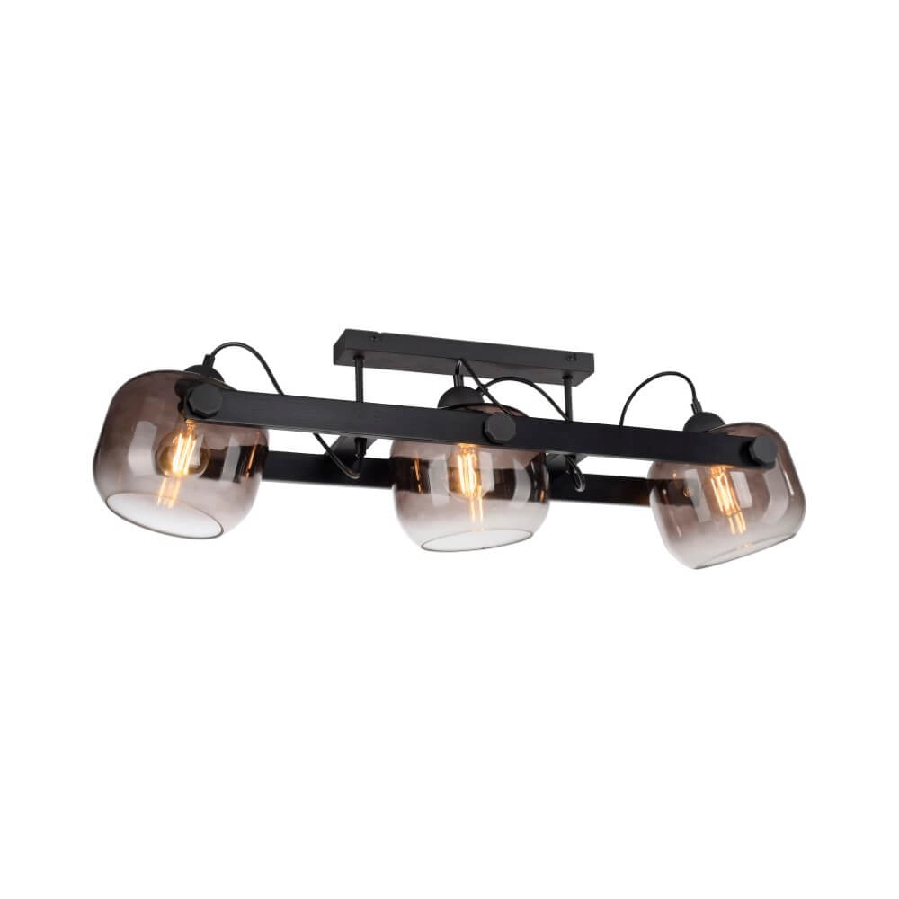 Plafondlamp Cup 2.0 3-lichts smoke glas