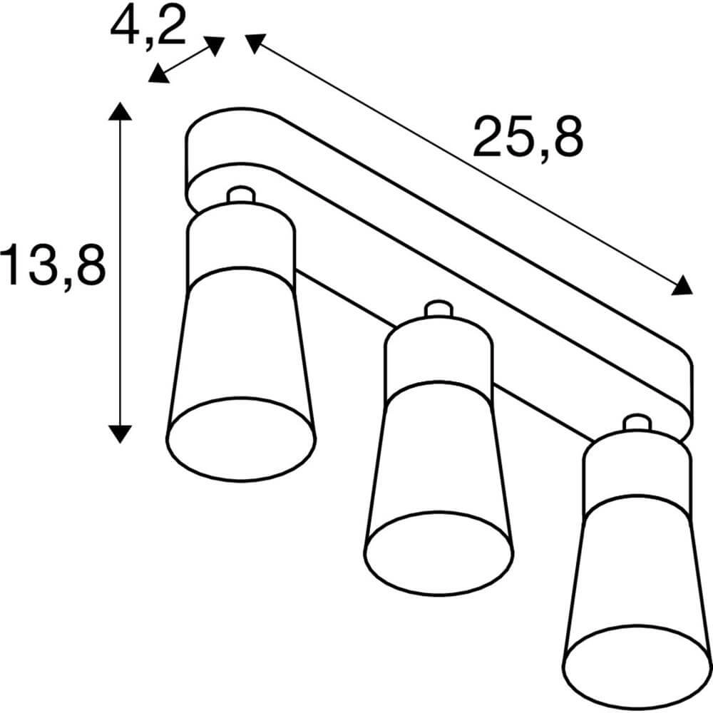 Spot Puri 2.0 Cone zwart-goud 3-lichts SLV 4024163294010