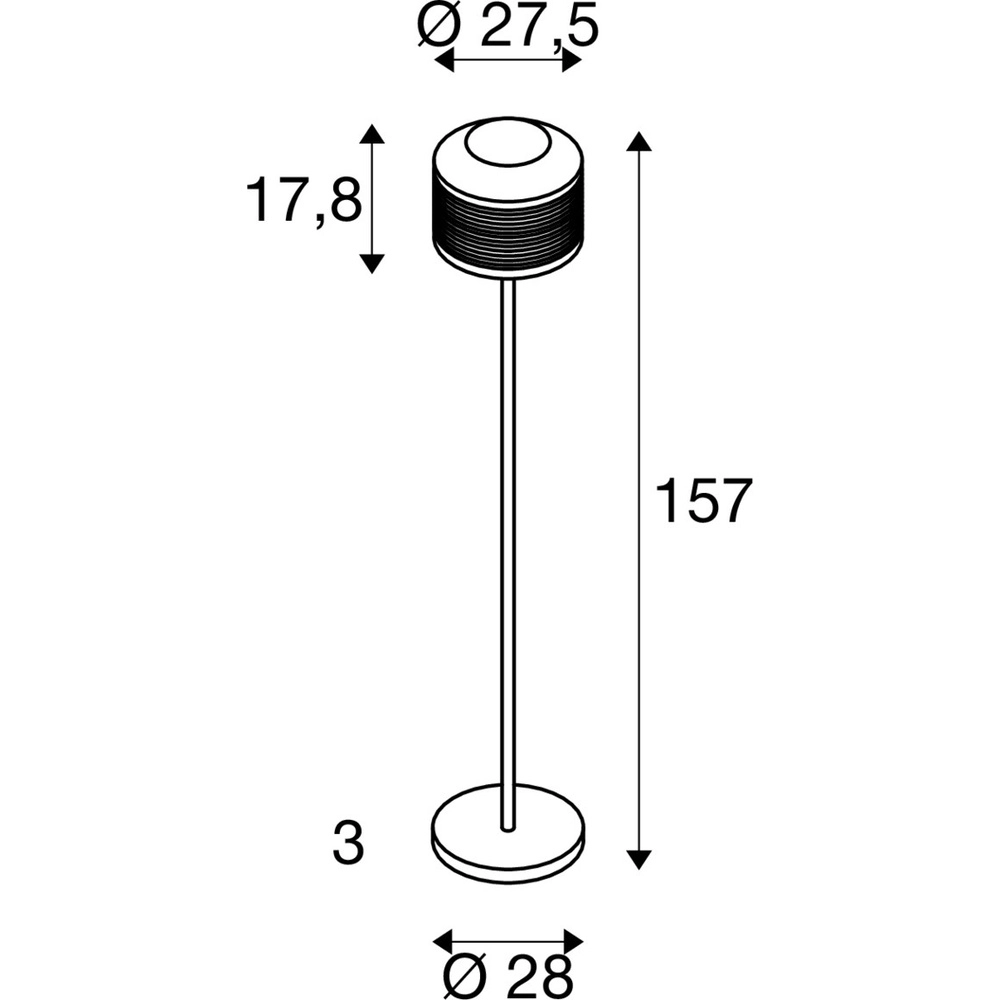 Vloerlamp Pantilo Rope 27 zilver Ø 27,5cm SLV 4024163318174