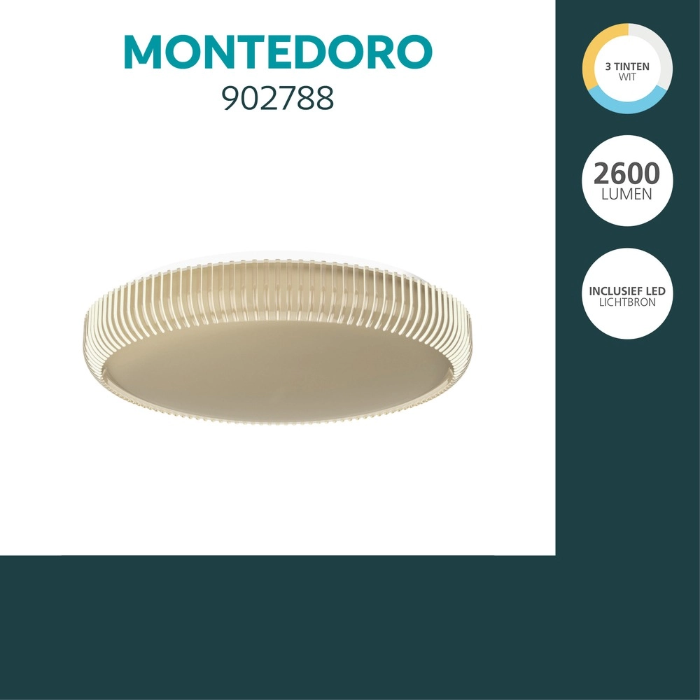 Witte plafondlamp Montedoro Ø 40cm Eglo 9008606399697