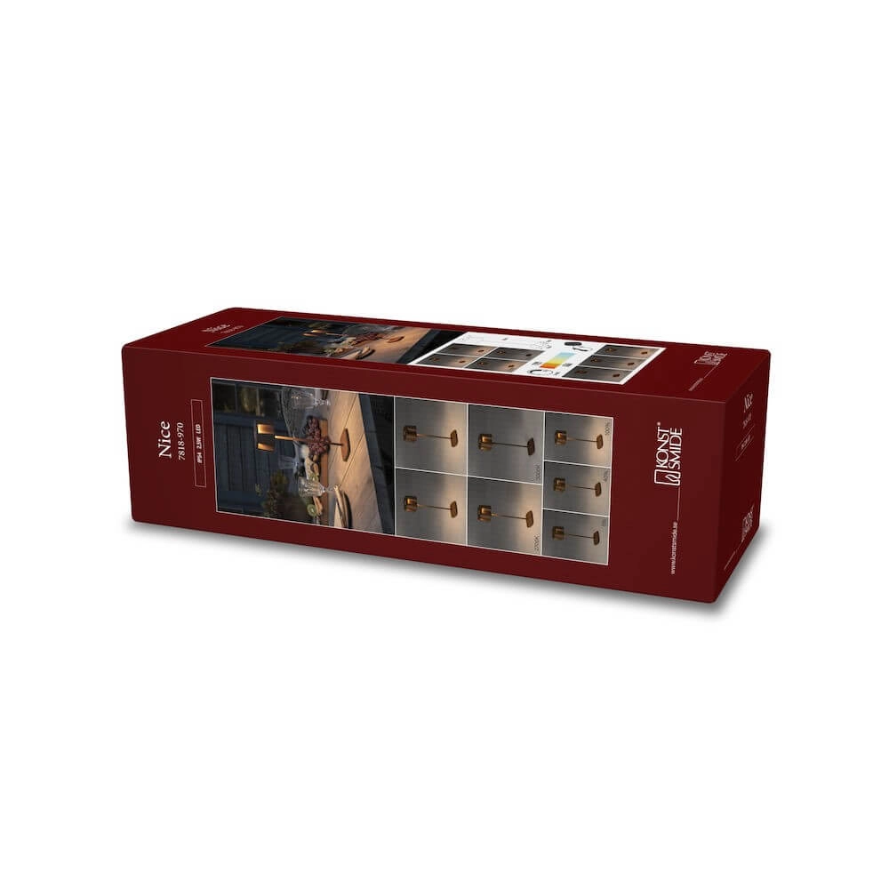 Roestbruine tafellamp Nice oplaadbaar KonstSmide 7318307818970