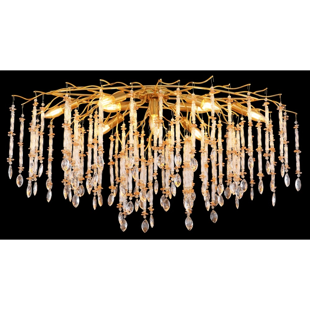 Plafondlamp Gloria 100cm goud Globo 9007371575985