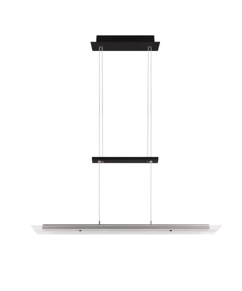 Glazen hanglamp Milos zwart Trio 4017807588286