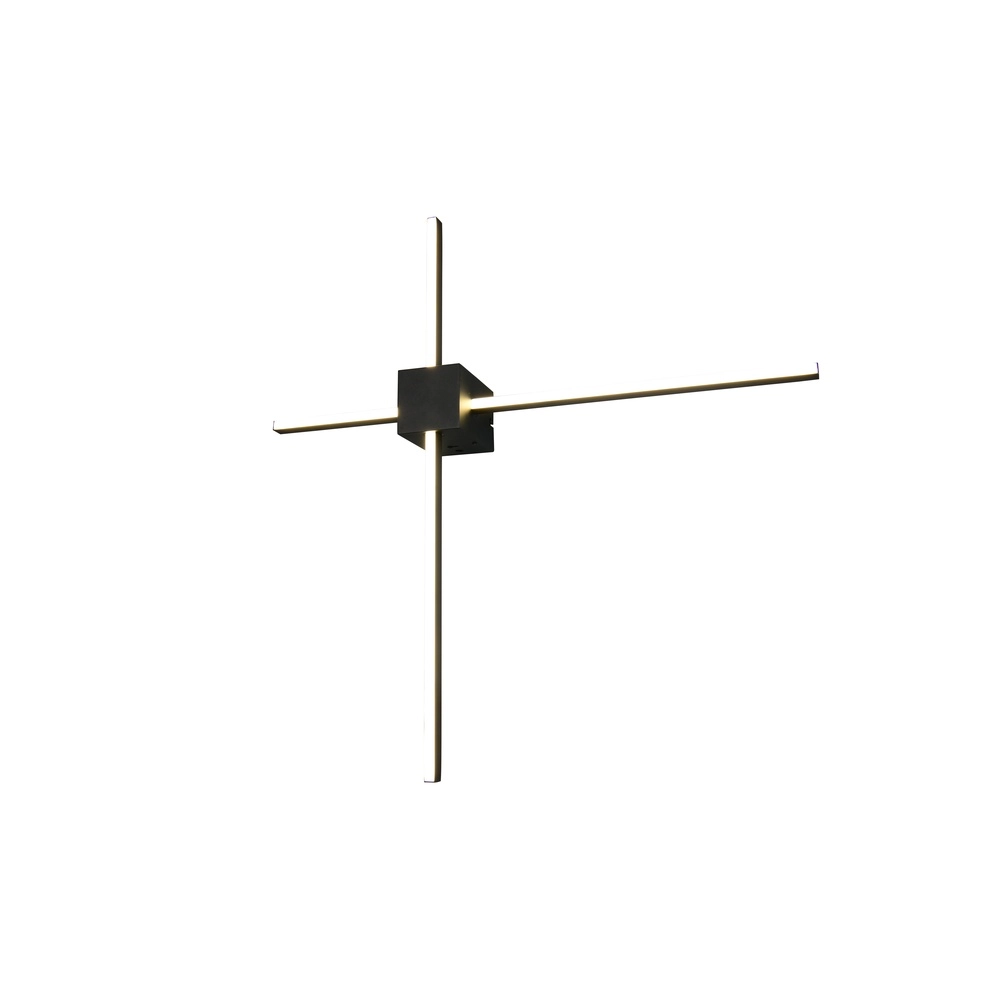 Moderne wandlamp Cassino zwart 67,5cm Trio 4017807683202
