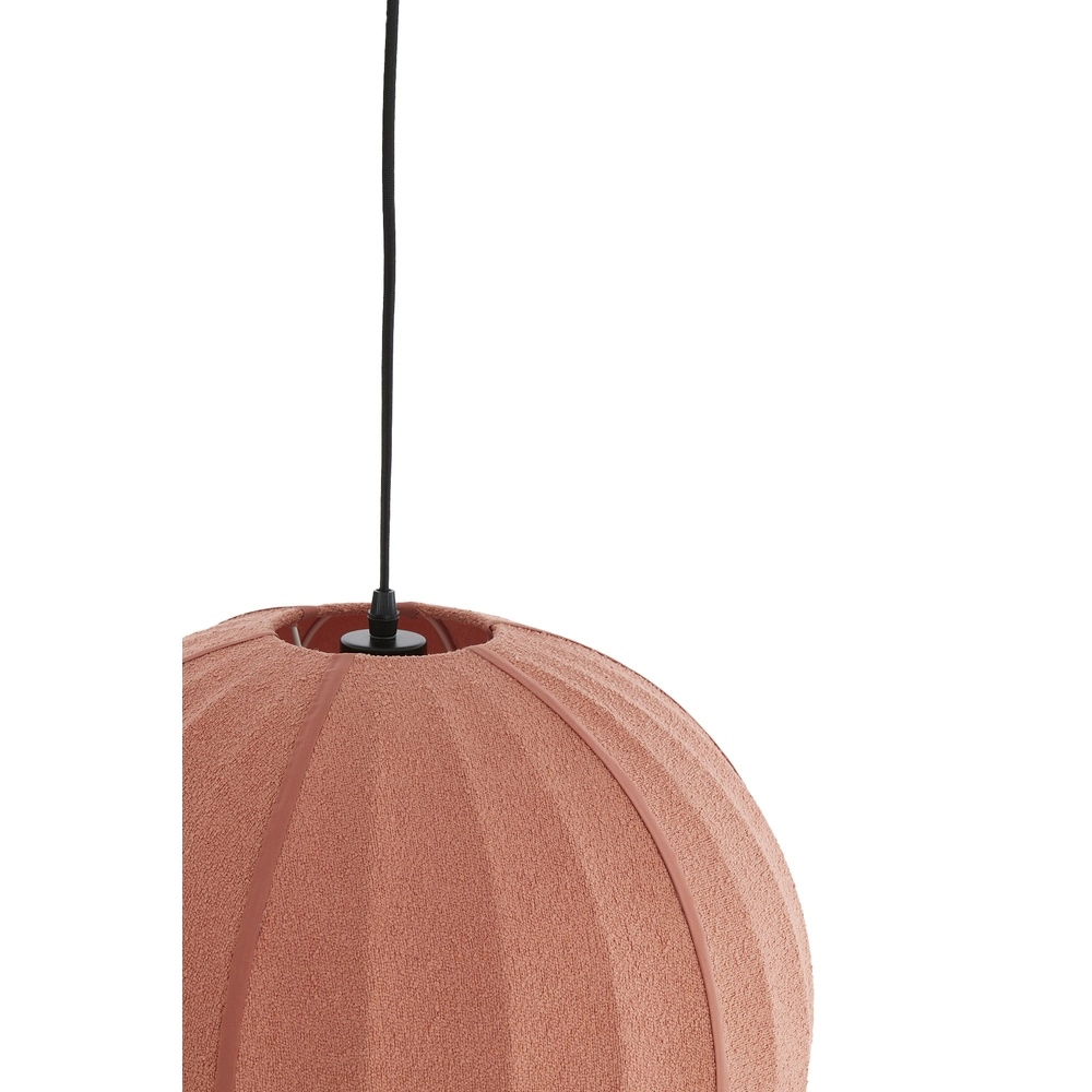 Bouclé hanglamp Zagori Ø 35cm - koraal Light & Living 8717807793050