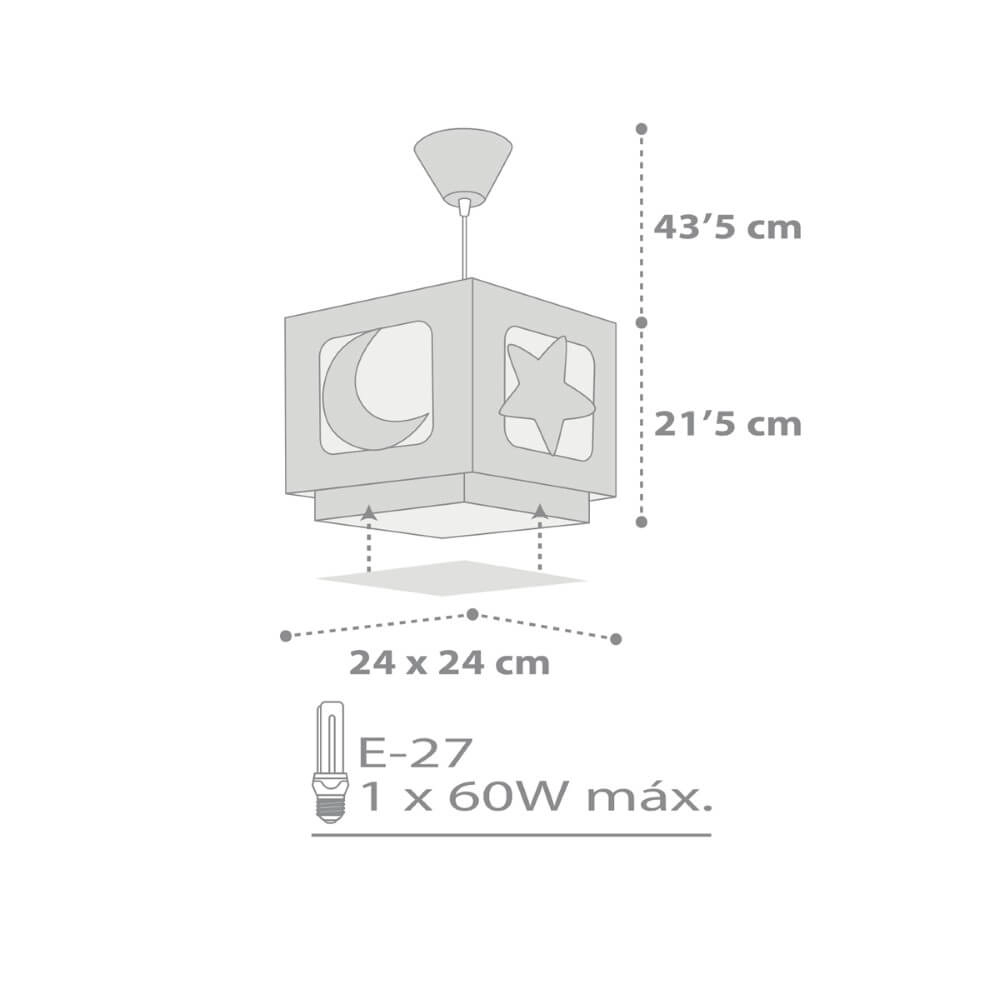 Kinderkamer hanglamp Moonlight grijs Dalber 8420406002866