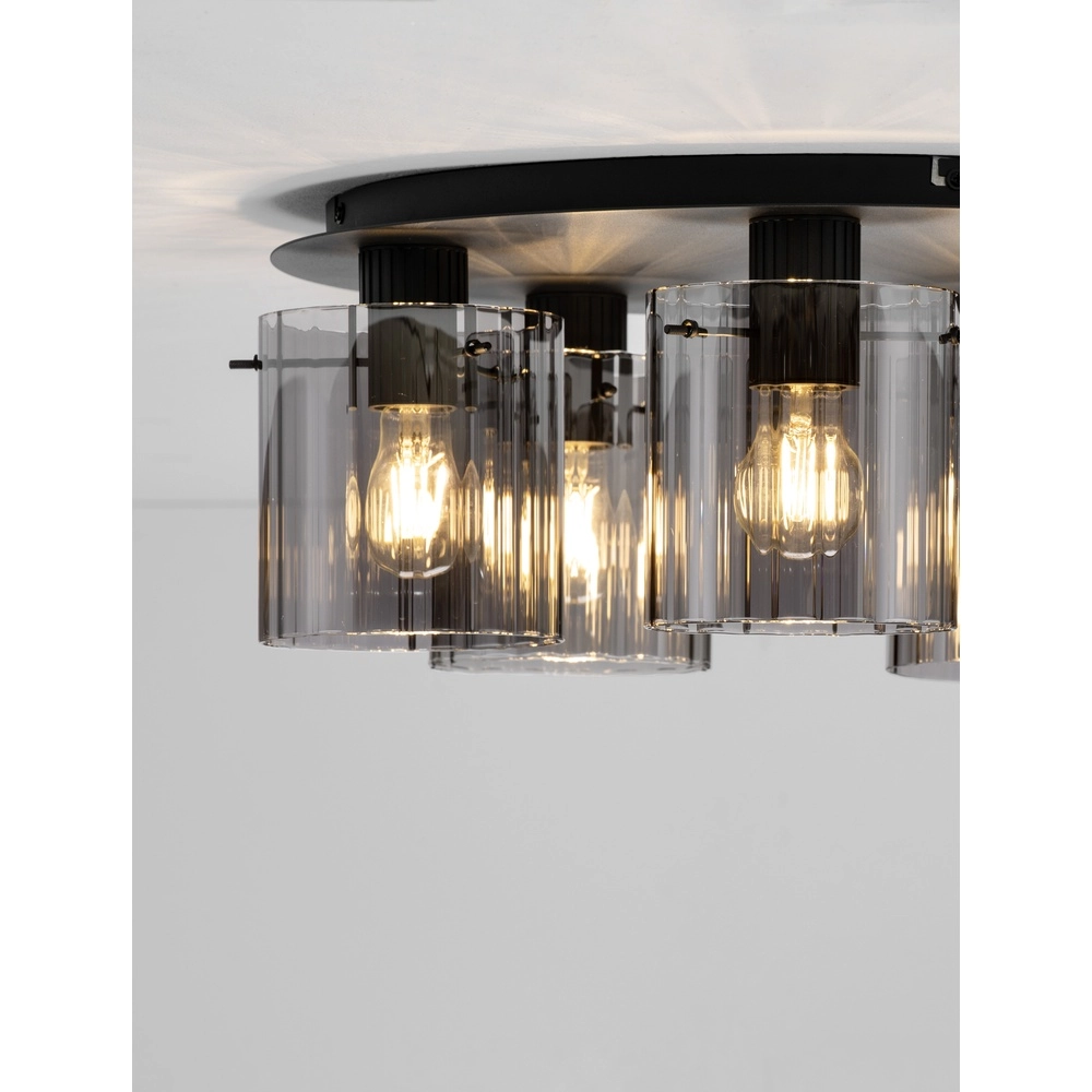 Design plafondlamp Mirbi 5-lichts zwart Lyora 5212017468468
