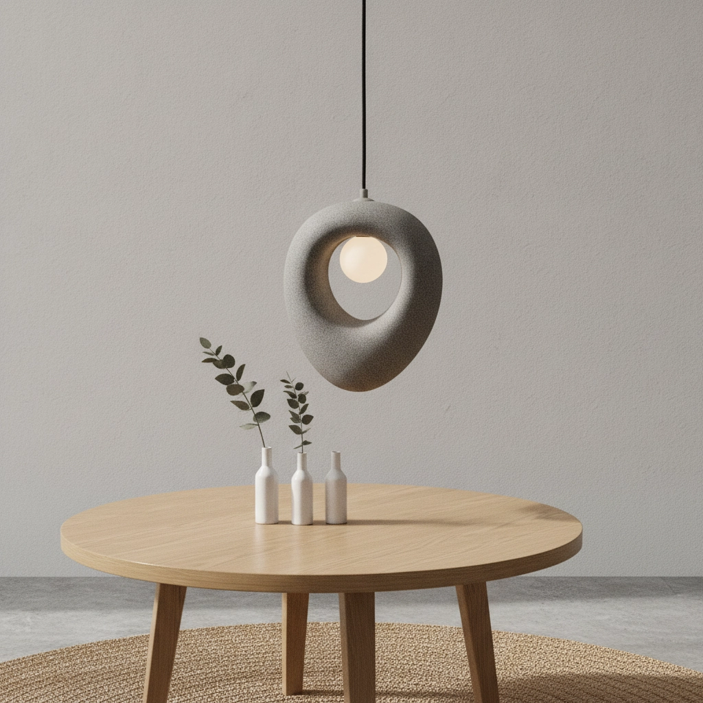 Natuurlijke hanglamp Tempus grijs 30cm