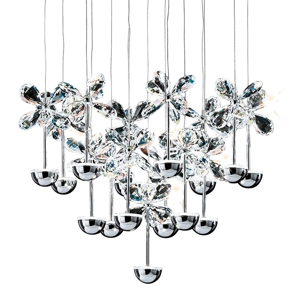 Design hanglamp Pianopoli 15-lichts 50cm grijs Stars of Light 9002759936624