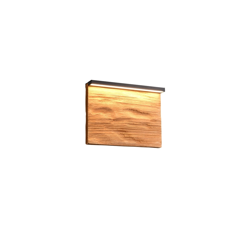 Design wandlamp Kalea zwart met hout 20cm