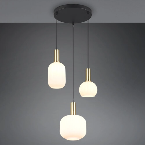 Eetkamer hanglamp Diva 3-lichts - wit glas