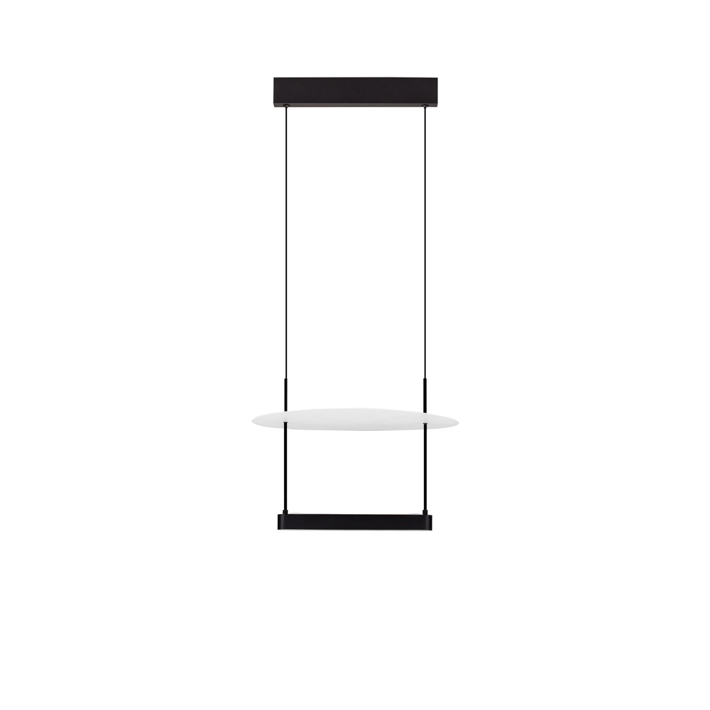 Design hanglamp Diona Ø 40cm zwart met wit Lyora 5212017451422