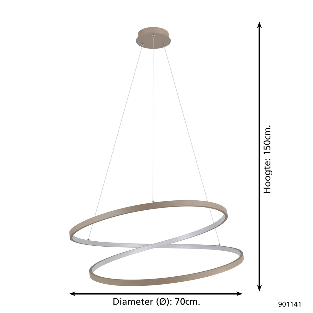 Ø 70cm led hanglamp Ruotale zand Eglo 9008606303540