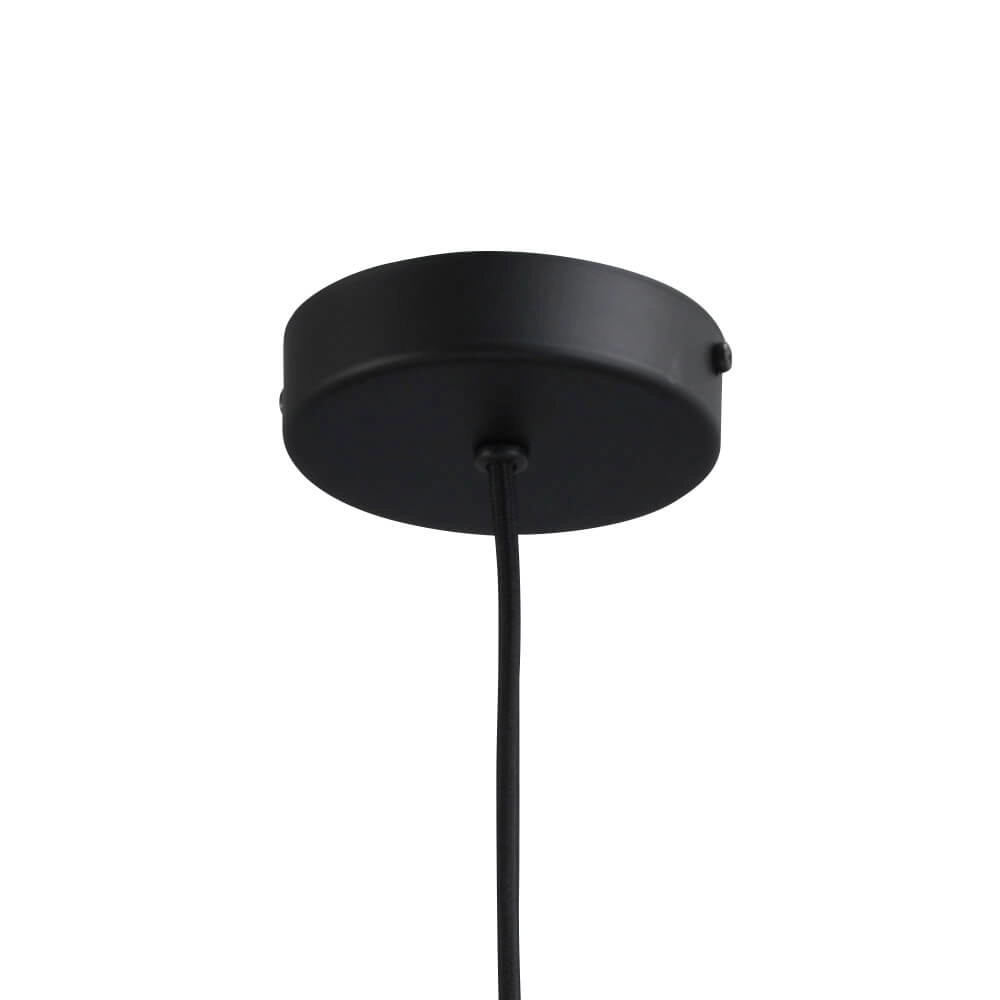 Hanglamp zwart Porto met Ball red glas - Ø 24cm Masterlight 8718121269276