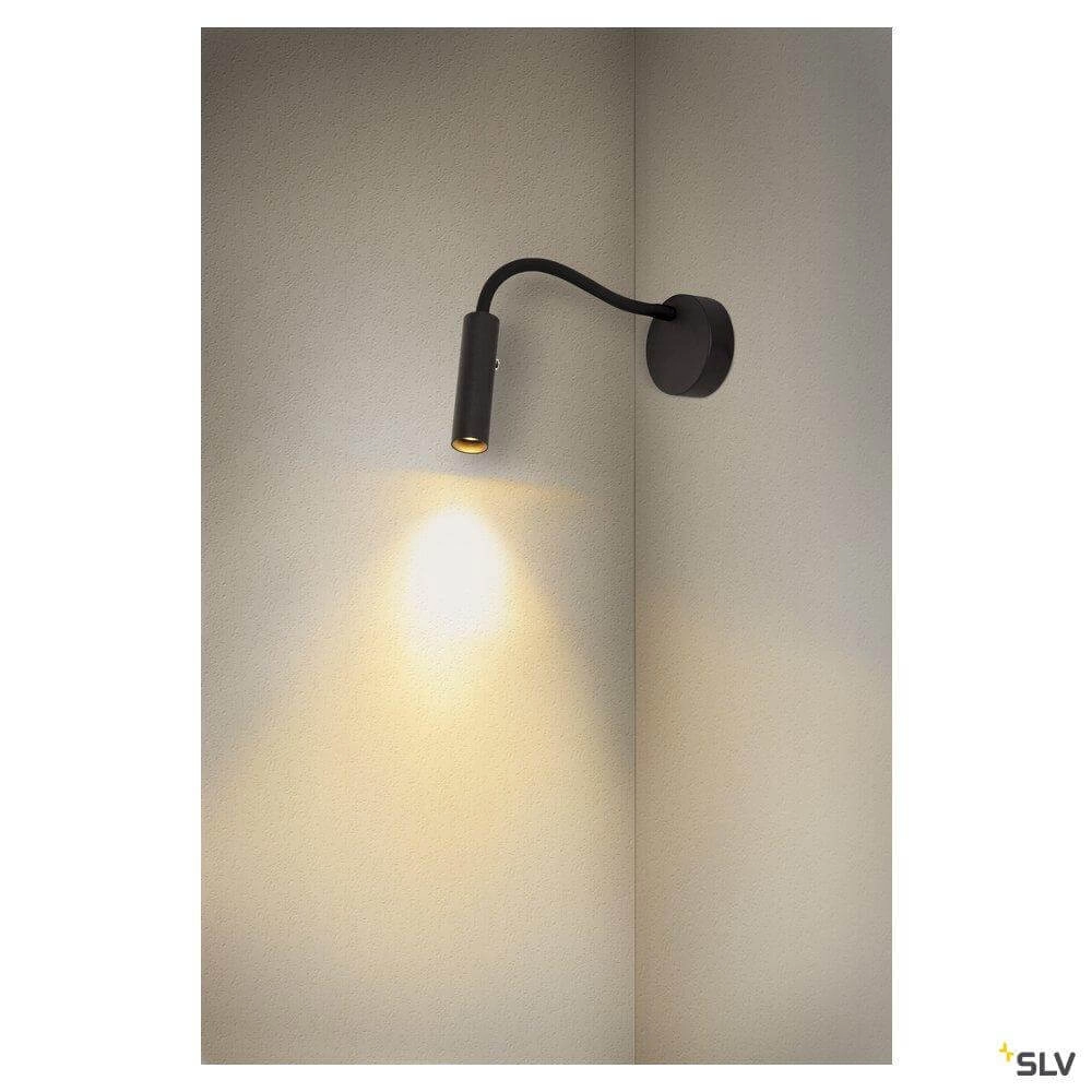 Flexibele bed lamp Karpo Goose zwart SLV 4024163262354