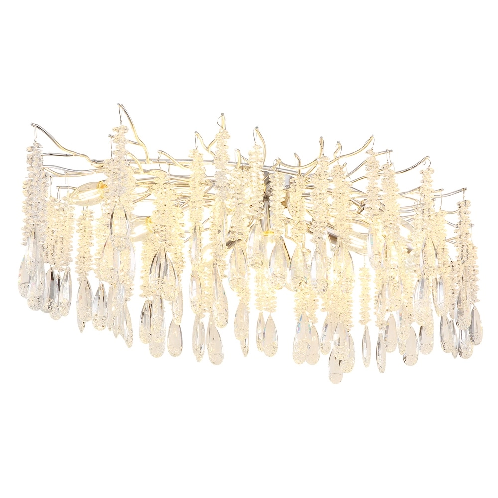 Plafondlamp Kinga zilvergrijs 100cm