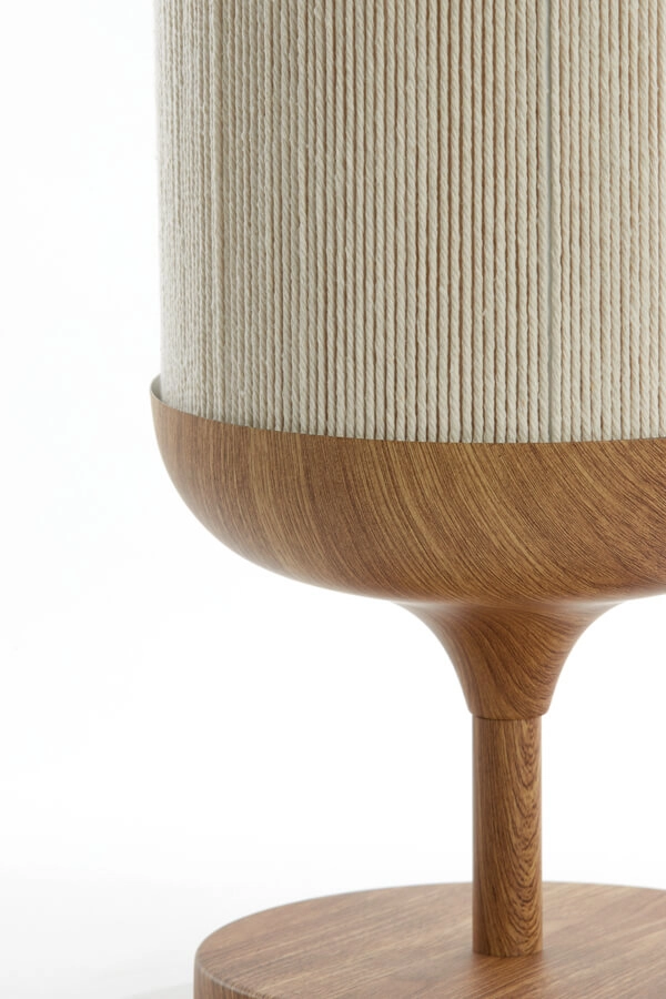 Tafellamp Dania lichte hout print Light & Living 8717807710095