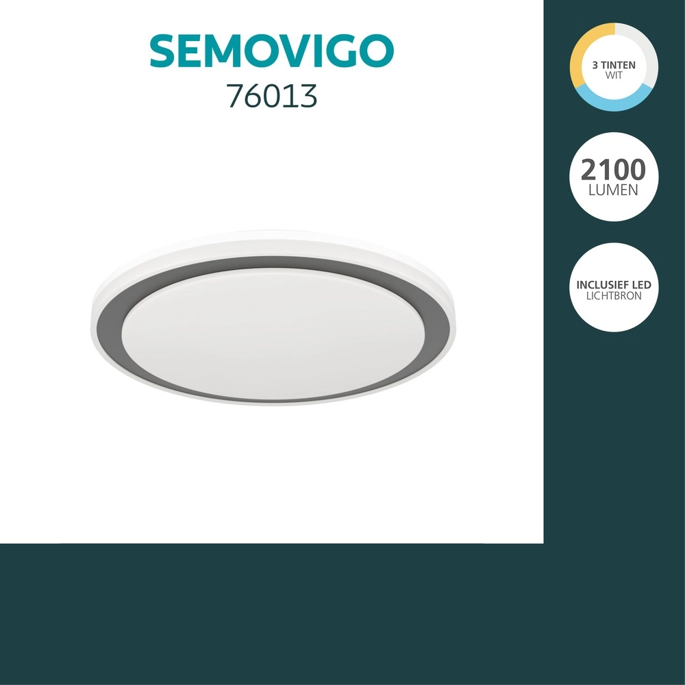 Witte plafonniere Semovigo Ø 40cm Eglo 9008606391851