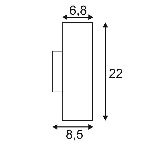 Up - Downlighter Enola B 22cm messing mat SLV 4024163149532
