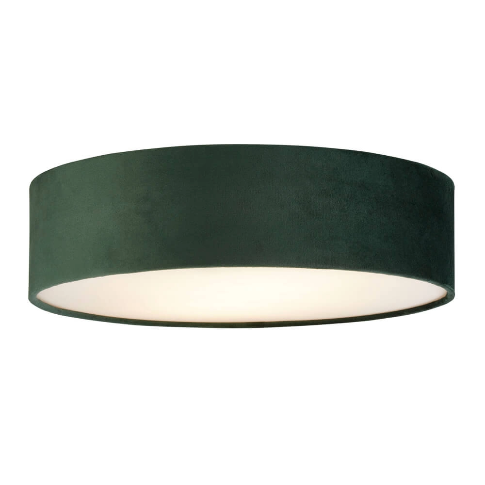 Plafondlamp Drum Pleat 38cm groen velvet