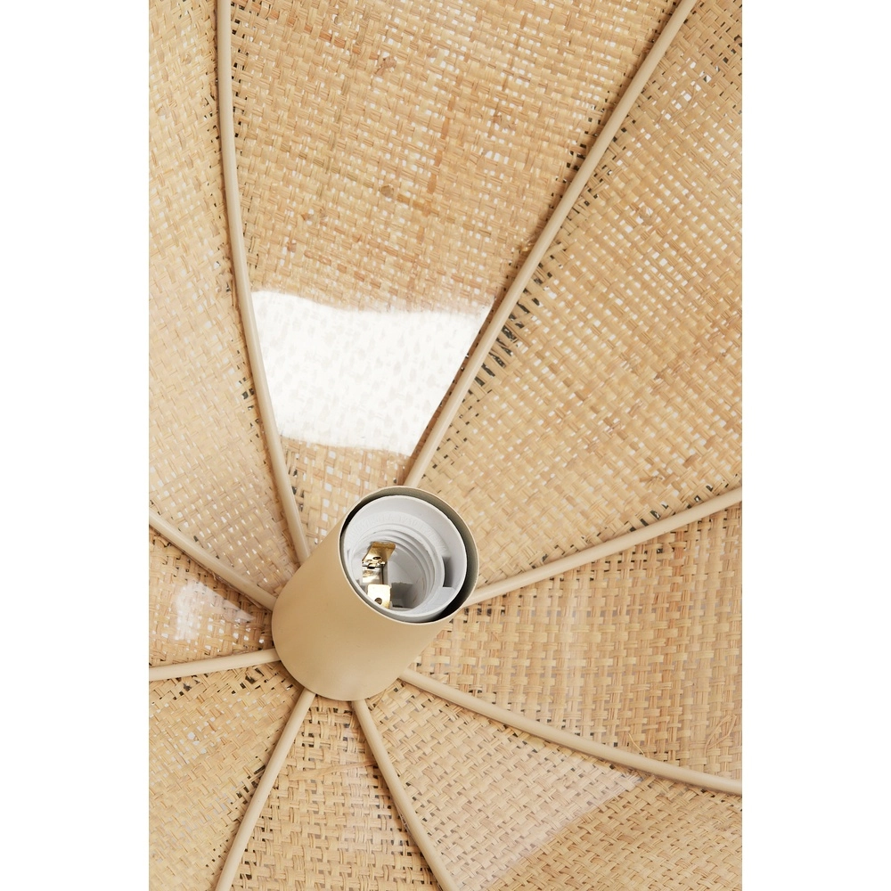 Ø 45cm hanglamp Sulina raffia met groen Light & Living 8717807762391